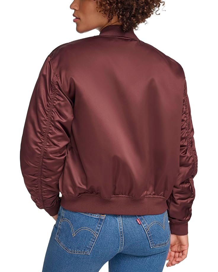 Куртка-бомбер Levi's Fashion Bomber with Ruching on, цвет Dark Chocolate — фото 2