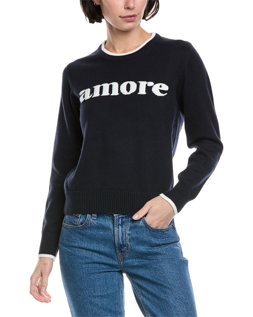 

Свитер Brodie Cashmere Amore из кашемировой смеси, синий