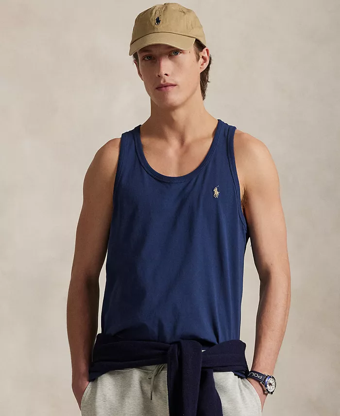 

Футболка-майка из джерси с эффектом стирки Polo Ralph Lauren, синий