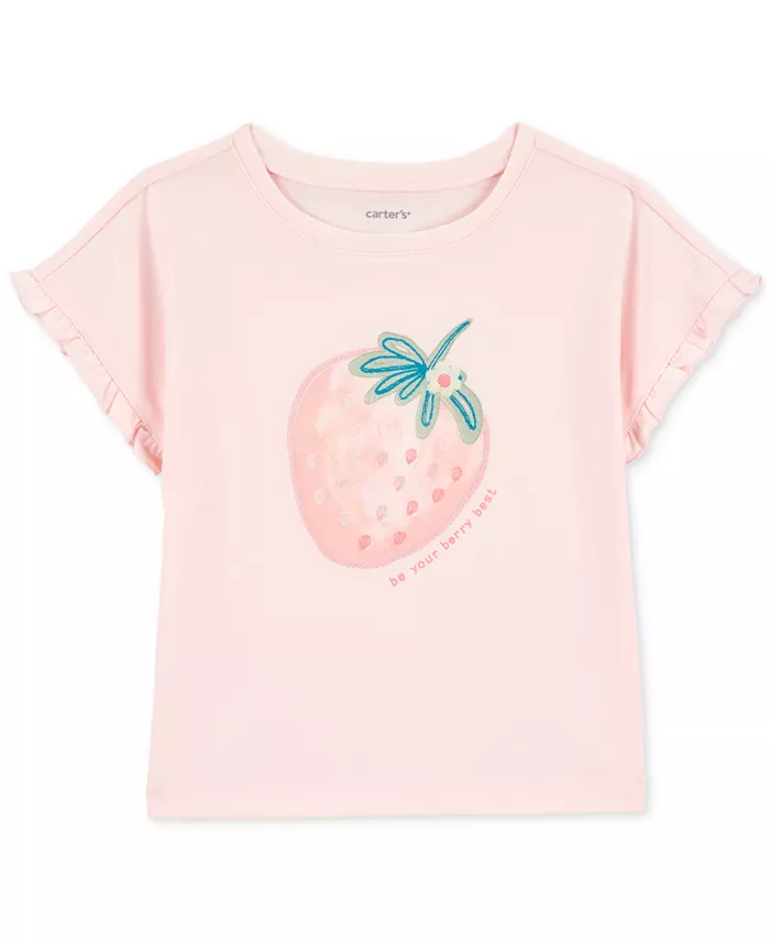 

Футболка для девочек Toddler Girls Strawberry Jersey Carter's, розовый