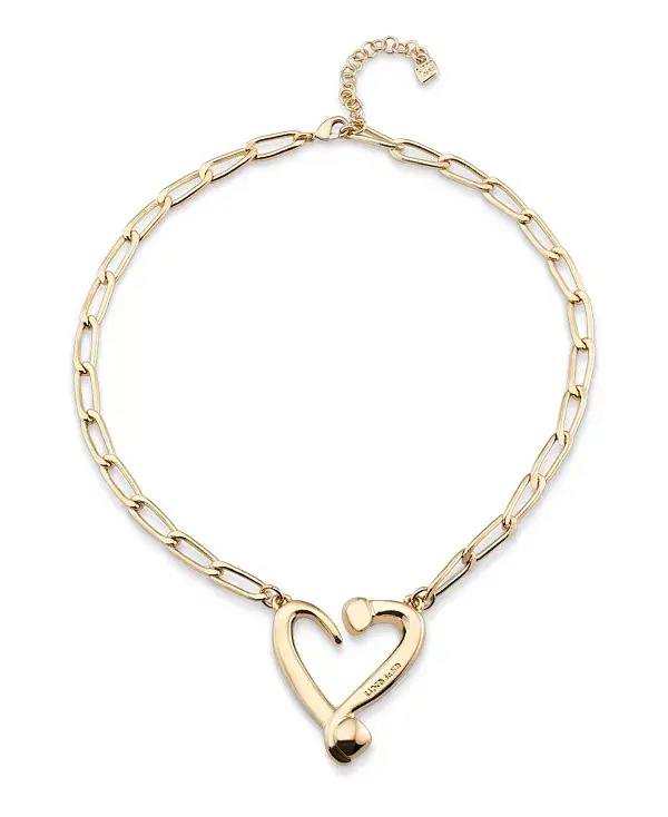 

Колье из металлического сплава в форме сердца среднего размера Unode50, gold