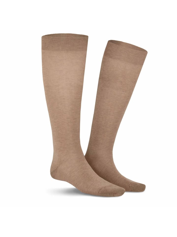 

Kunert Высокие носки Clark с эластичной лентой, бежевого меланжевого цвета