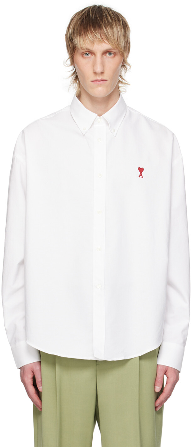 

Белая рубашка Ami de Cœur AMI Paris, Natural white