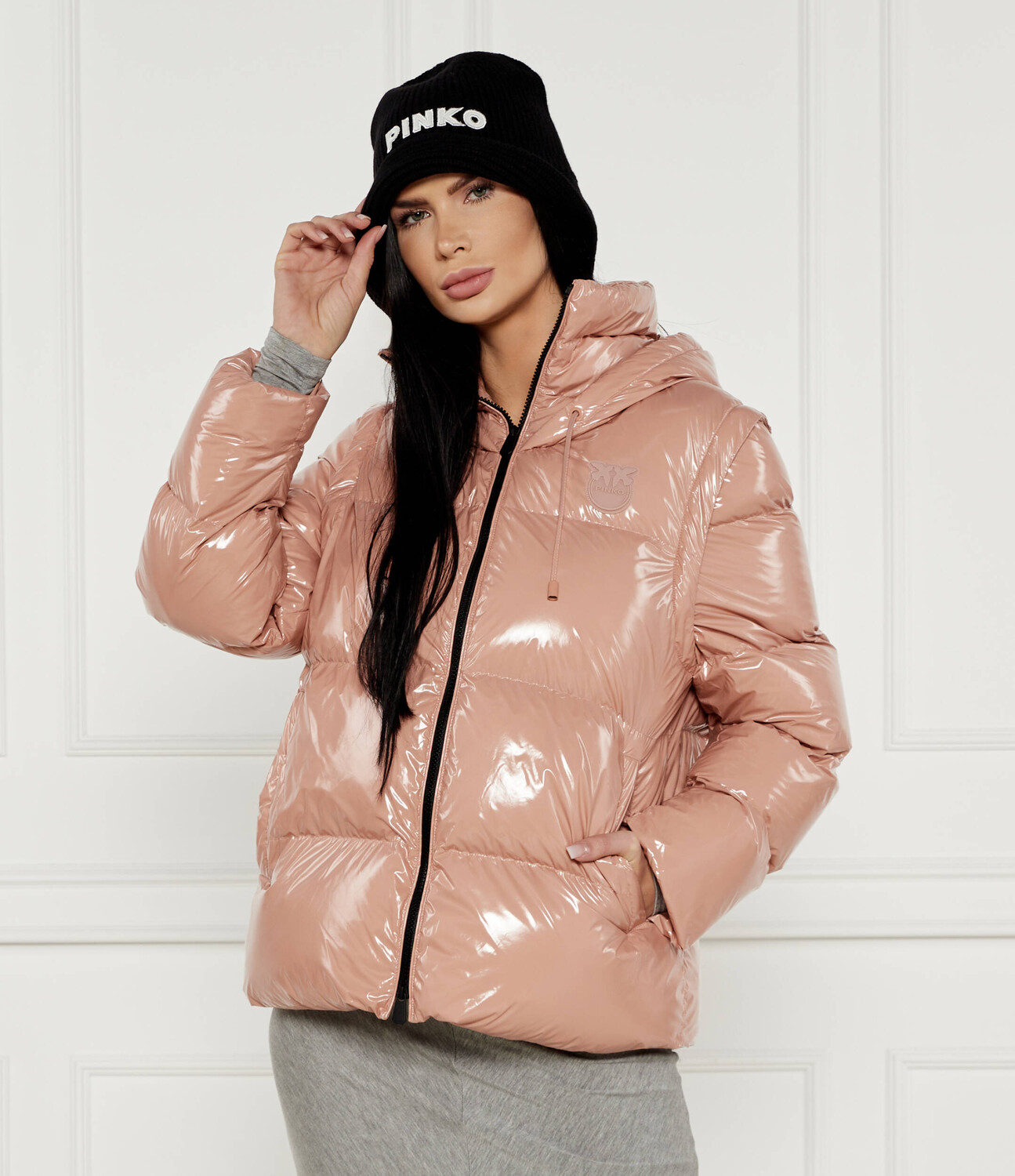 

Куртка Pinko 2 in 1 CRYSTAL Regular Fit, цвет pesca, Розовый, Куртка Pinko 2 in 1 CRYSTAL Regular Fit, цвет pesca