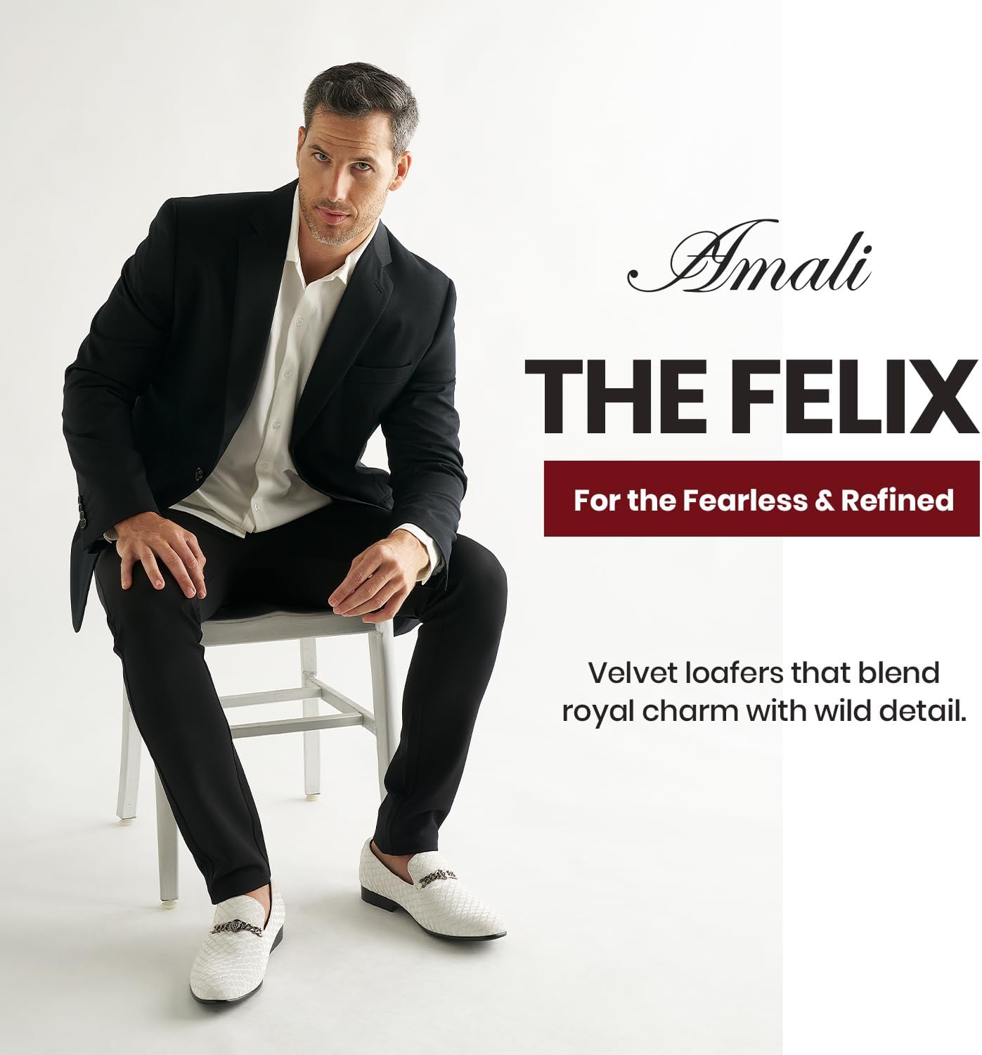 Мужские лоферы Amali Velvet Slip-On с львиным декором, тапочки для смокинга, лоферы с металлической цепочкой, белый — фото 2