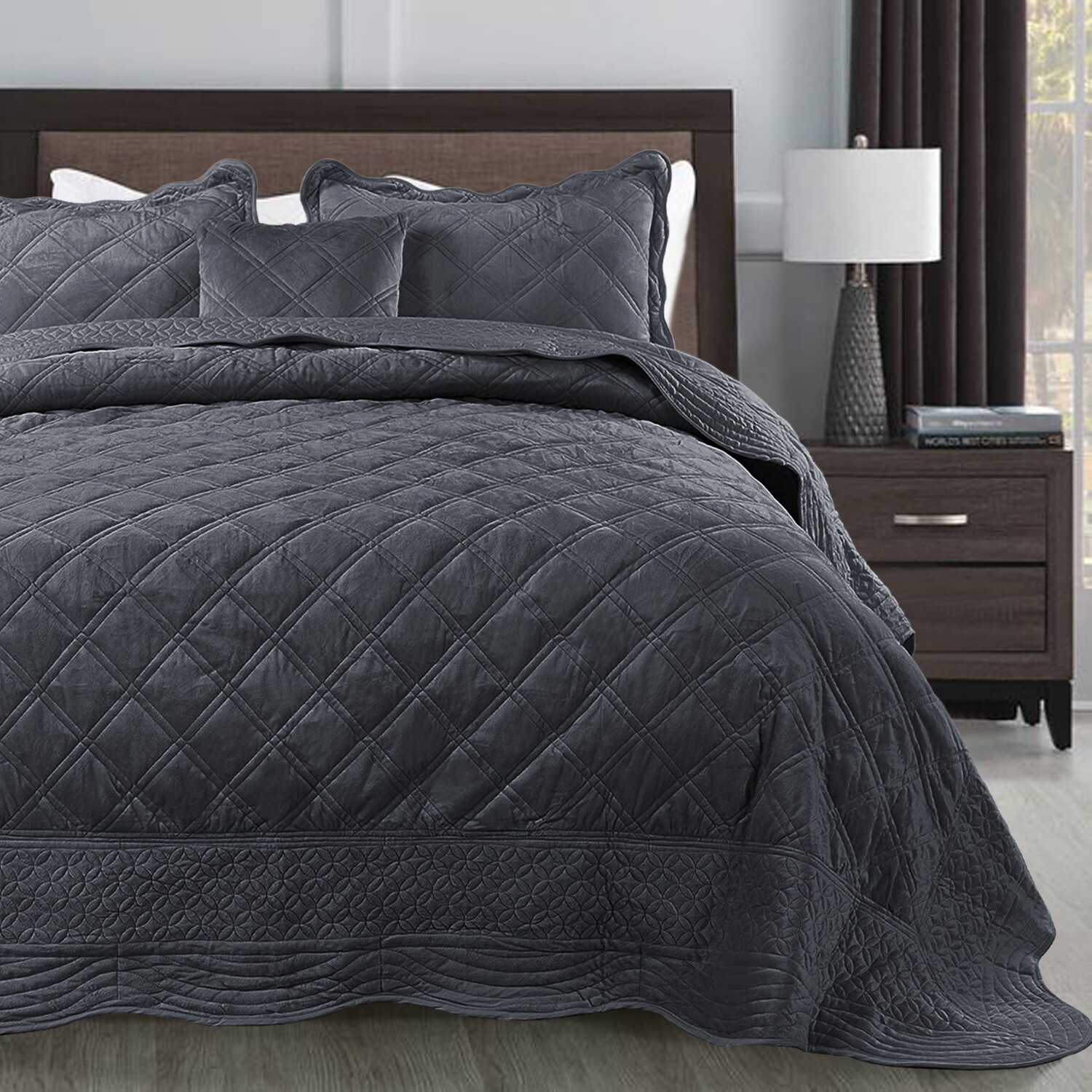 

Комплект покрывала и подушек Supersoft Home Soft Things, серый