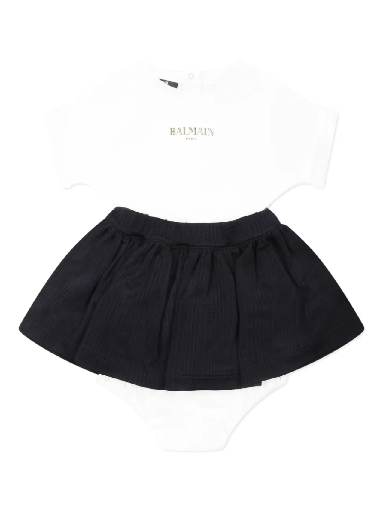 

Платье с логотипом Balmain Kids, белый