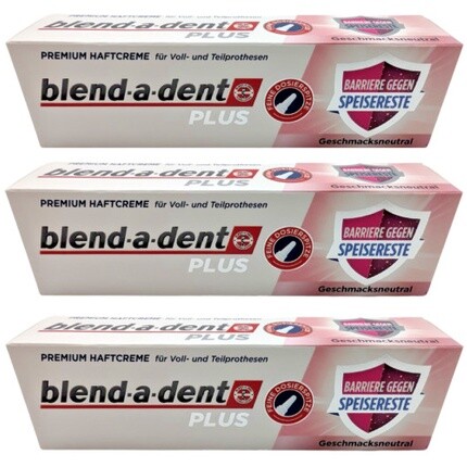 

Blend-a-dent Plus Premium клейкий барьер для зубных протезов против остатков пищи 40 г