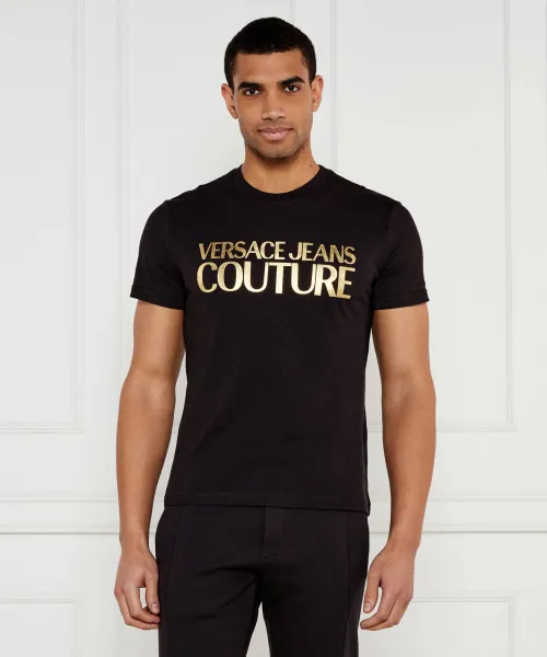 

Футболка Slim fit Versace Jeans Couture, черный