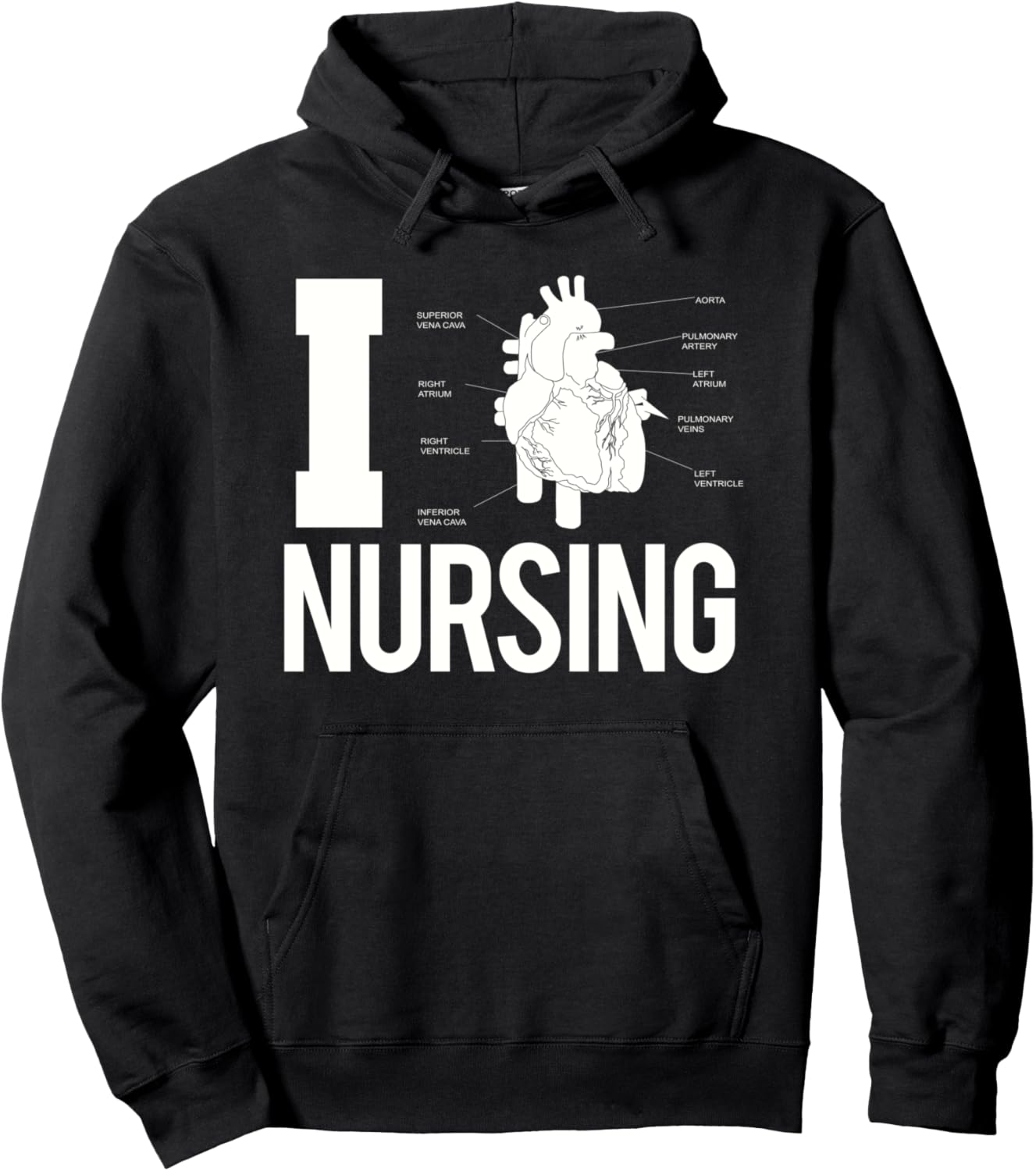 

Толстовка с надписью «Я люблю медсестер» и изображением сердца, подарок для медсестры Funny Gift Ideas For Rn Nurses Designs, черный