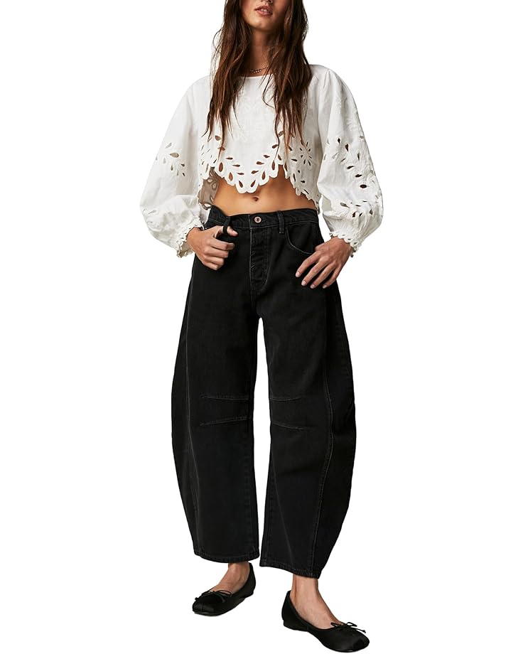 

Джинсы Free People We The Free Good Luck Mid-Rise Barrel Jeans, цвет Soundwave