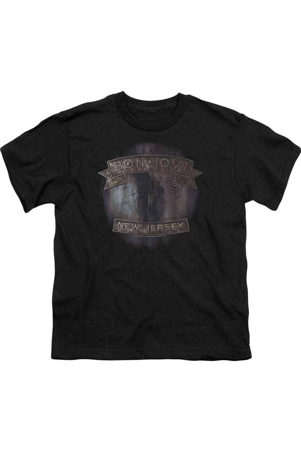 

Футболка Bon Jovi New Jersey с коротким рукавом для детей Gildan, черный