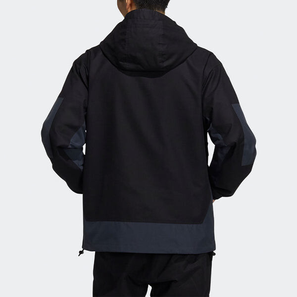Куртка Men's adidas originals Alphabet Printing Contrasting Colors Hooded Track Jacket Black, черный — фото 3