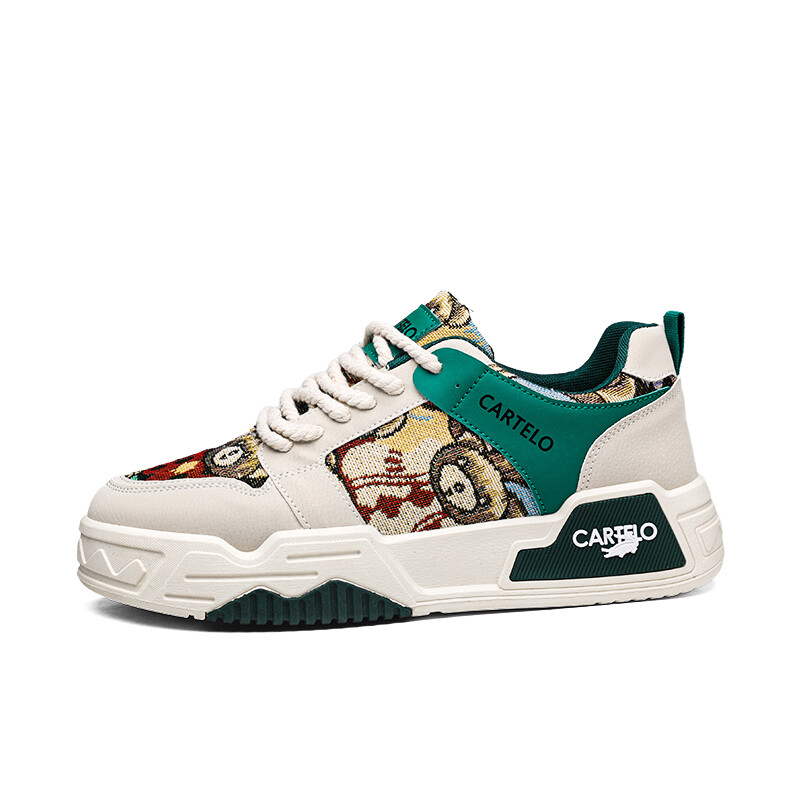 

Кроссовки CARTELO/Catilla crocodile Skateboarding Shoes Men Low-top, зеленый