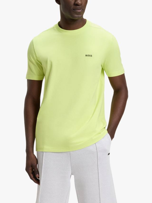 

BOSS Футболка с коротким рукавом и логотипом Regular Fit из хлопкового микса HUGO BOSS, Light/Pastel Green