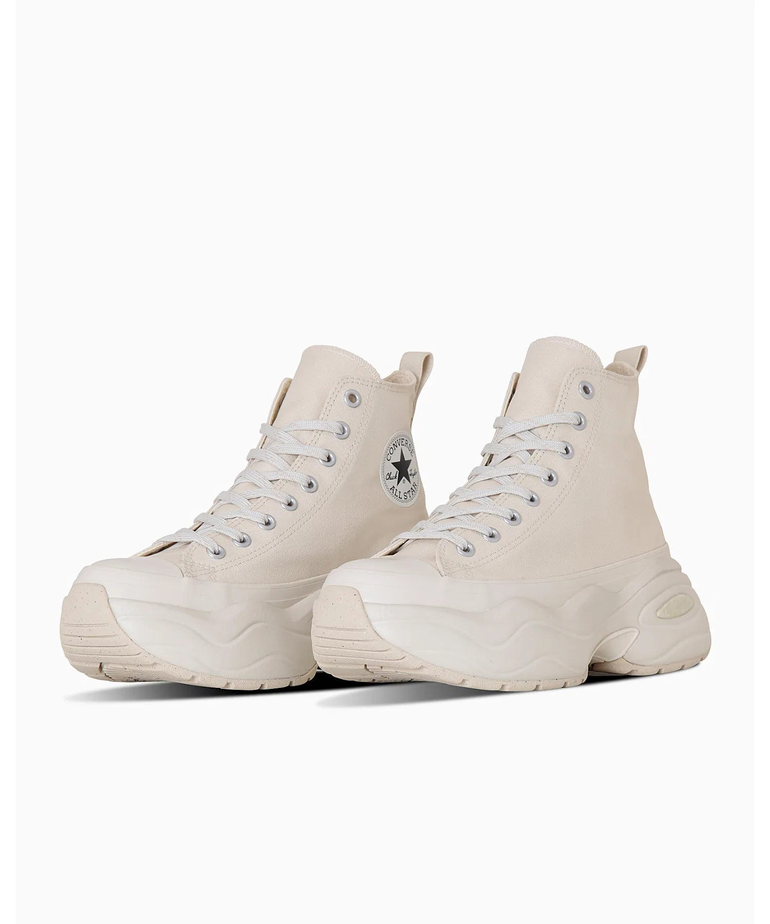 Унисекс высокие кеды на платформе CONVERSE ALL STAR SURGETRAINER HI белые — фото 2