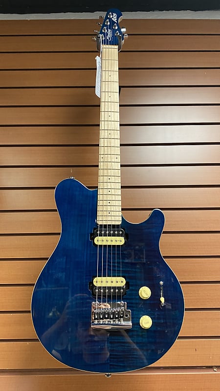 

Электрогитара Sterling AX3FM Axis Flame Maple 2021 in Neptune Blue