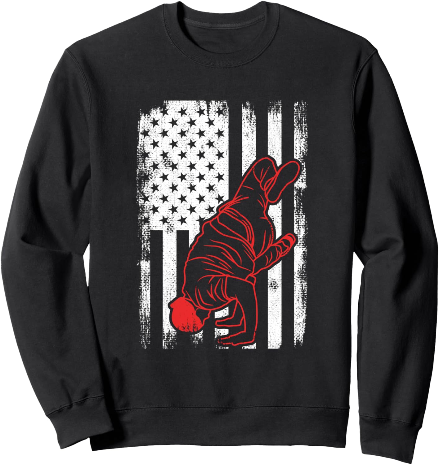 

Патриотическая толстовка с флагом США для брейкдансера Graphic T-Shirt And Gift, черный