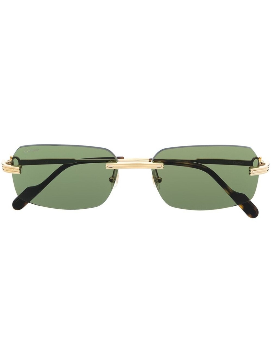 

Cartier Eyewear солнцезащитные очки в квадратной оправе, золотистый