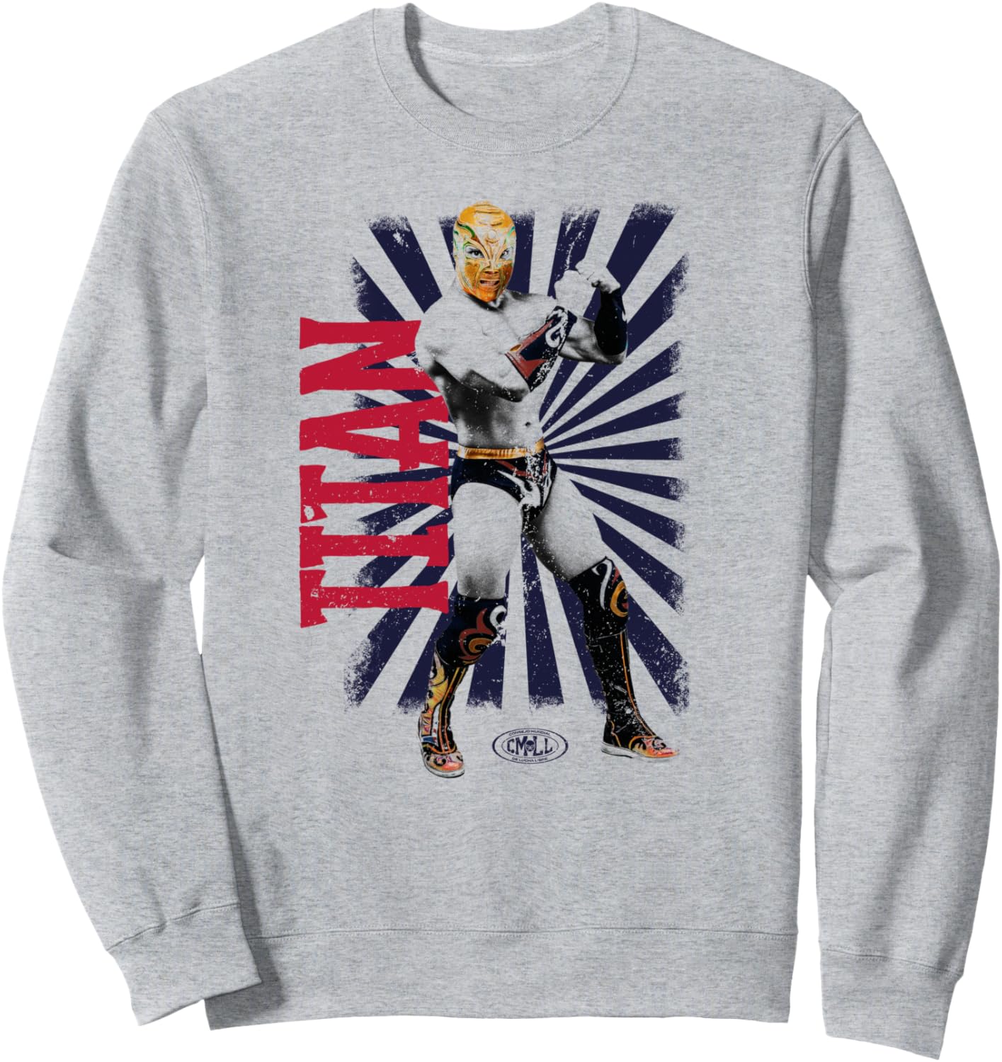 

Титан, мексиканский лучадор. Идеально подходит как для мужчин, так и для женщин. Толстовка Cmll, серый