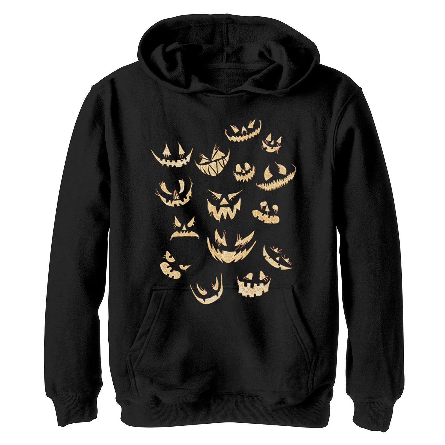 

Толстовка с капюшоном и коллажем Jack-O-Lantern Candle Lit Grins для мальчиков 8–20 лет Licensed Character, черный
