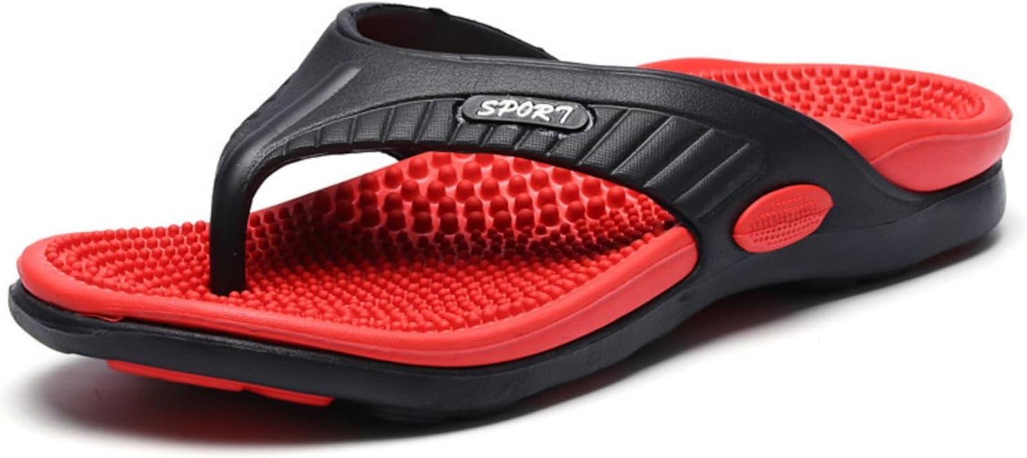 

Удобные женские и мужские шлепанцы с открытым носком, спортивные ортопедические сандалии при плантарном фасциите, с ортопедической подушкой, легкие шлепанцы для ходьбы, летние пляжные комфортные сандалии Kvotuu, красный
