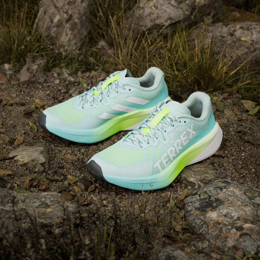 Кроссовки Adidas Terrex Agravic 3 Trail Running Shoes, цвет Semi Flash Aqua/Cloud White/Lucid Lemon — фото 4