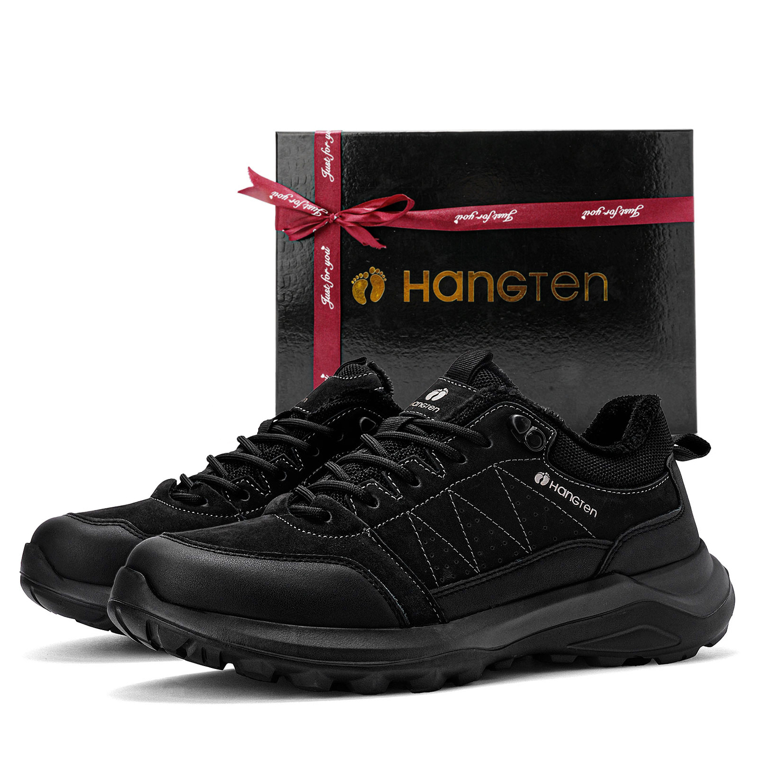 

HANG TEN Низкие уличные ботинки унисекс черные с флисовой подкладкой, цвет Black Fleece-Lined Style
