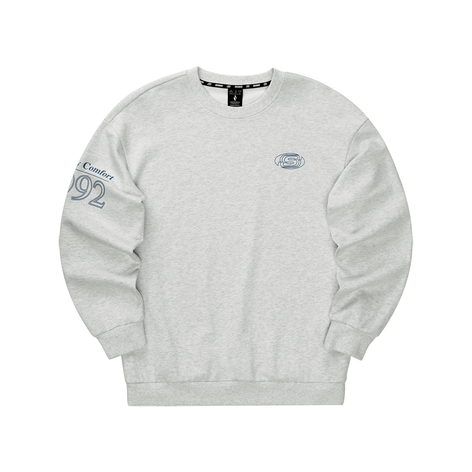 

Спортивный свитшот Unisex Light Heather Gray Skechers, серый