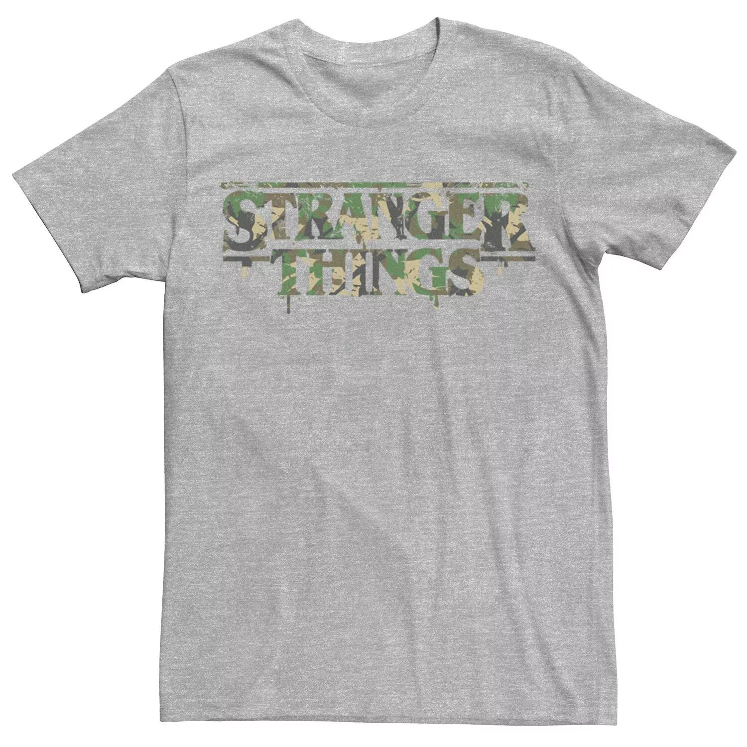 

Мужская футболка с камуфляжным логотипом Netflix Stranger Things Licensed Character