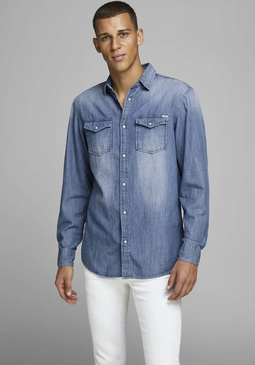 

Джинсовая рубашка Jack & Jones "SHERIDAN SHIRT", синий