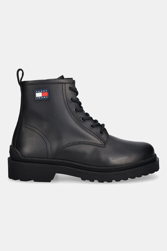 Ботинки из прорезиненной кожи TJM LACE UP Tommy Jeans, черный — фото 2