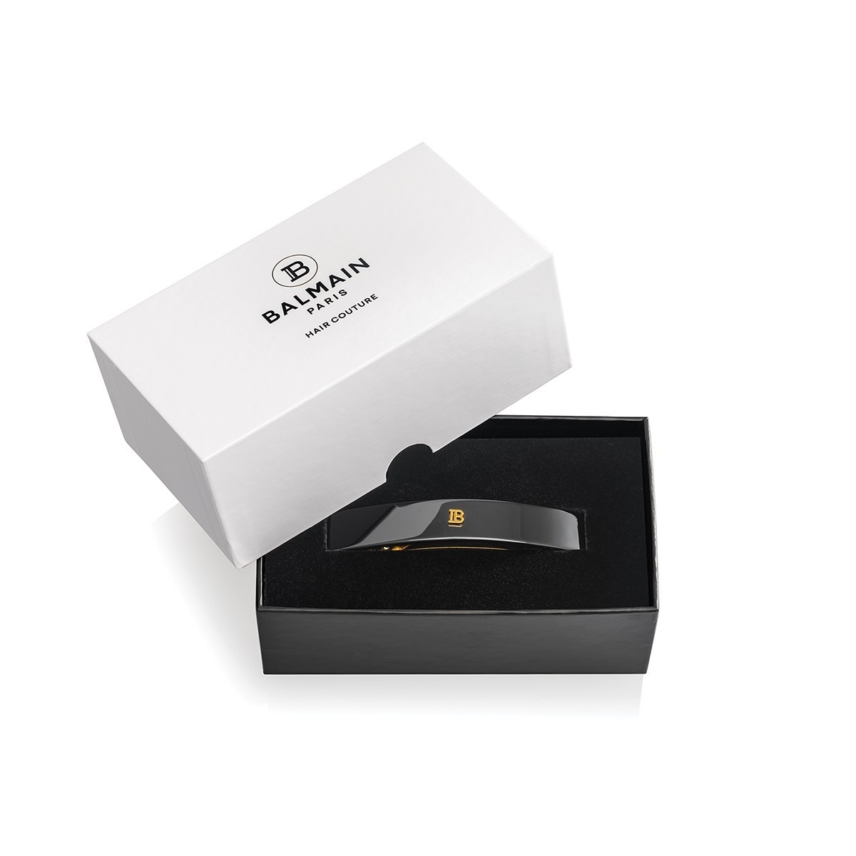 Заколка для волос hc cellulose acetate barrette pour cheveux medium black Balmain Hair, medium — фото 2