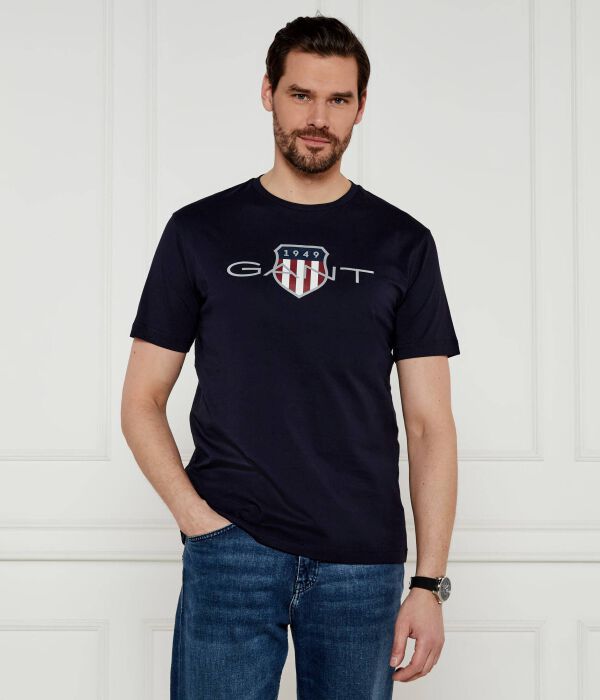 

Архивная футболка с изображением щита Regular fit Gant, синий
