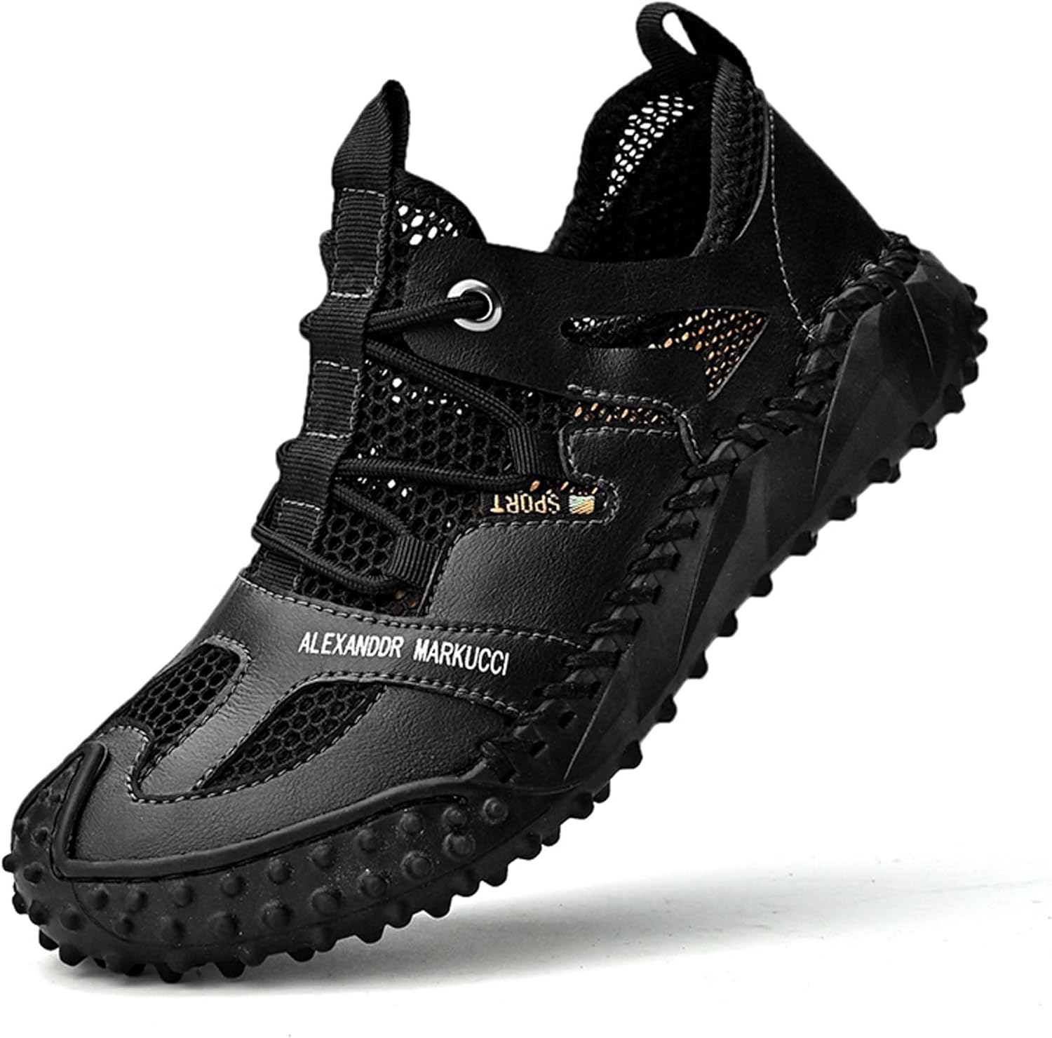 

Мужские сандалии с закрытым носком - летние спортивные сандалии - повседневные дышащие сандалии из сетки ручной работы - повседневные кроссовки - быстро сохнущие пляжные сандалии - уличная нескользящая обувь для походов и альпинизма Dzbajrqm, че...