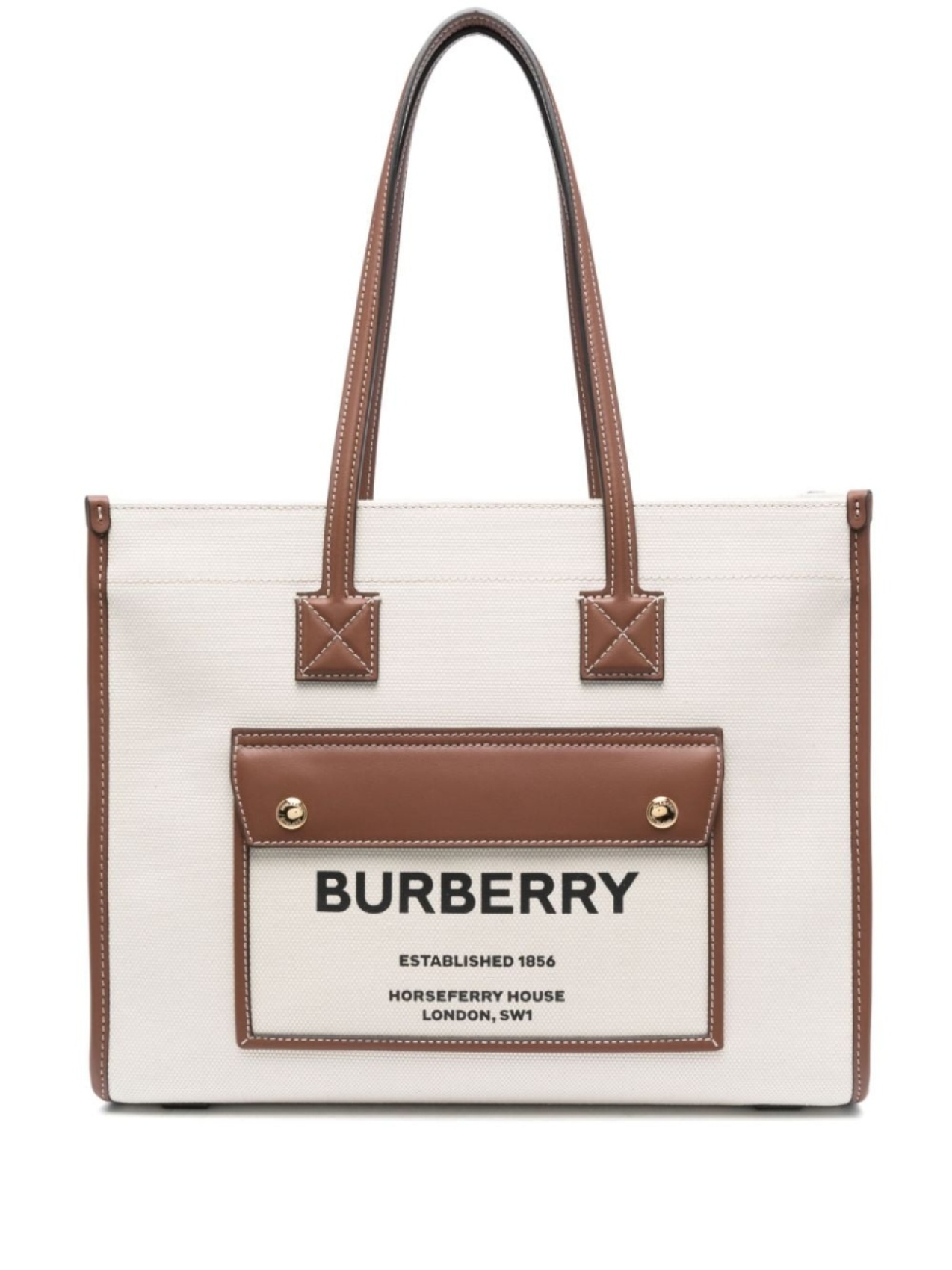 

Маленькая сумка-тоут Burberry Freya, нейтральный цвет