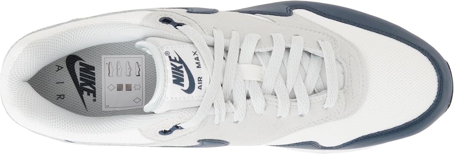 Мужские кроссовки Nike Air Max 1, White/Navy/White — фото 3