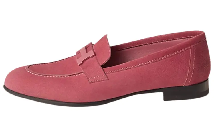 Женские туфли Hermes, розово-красный