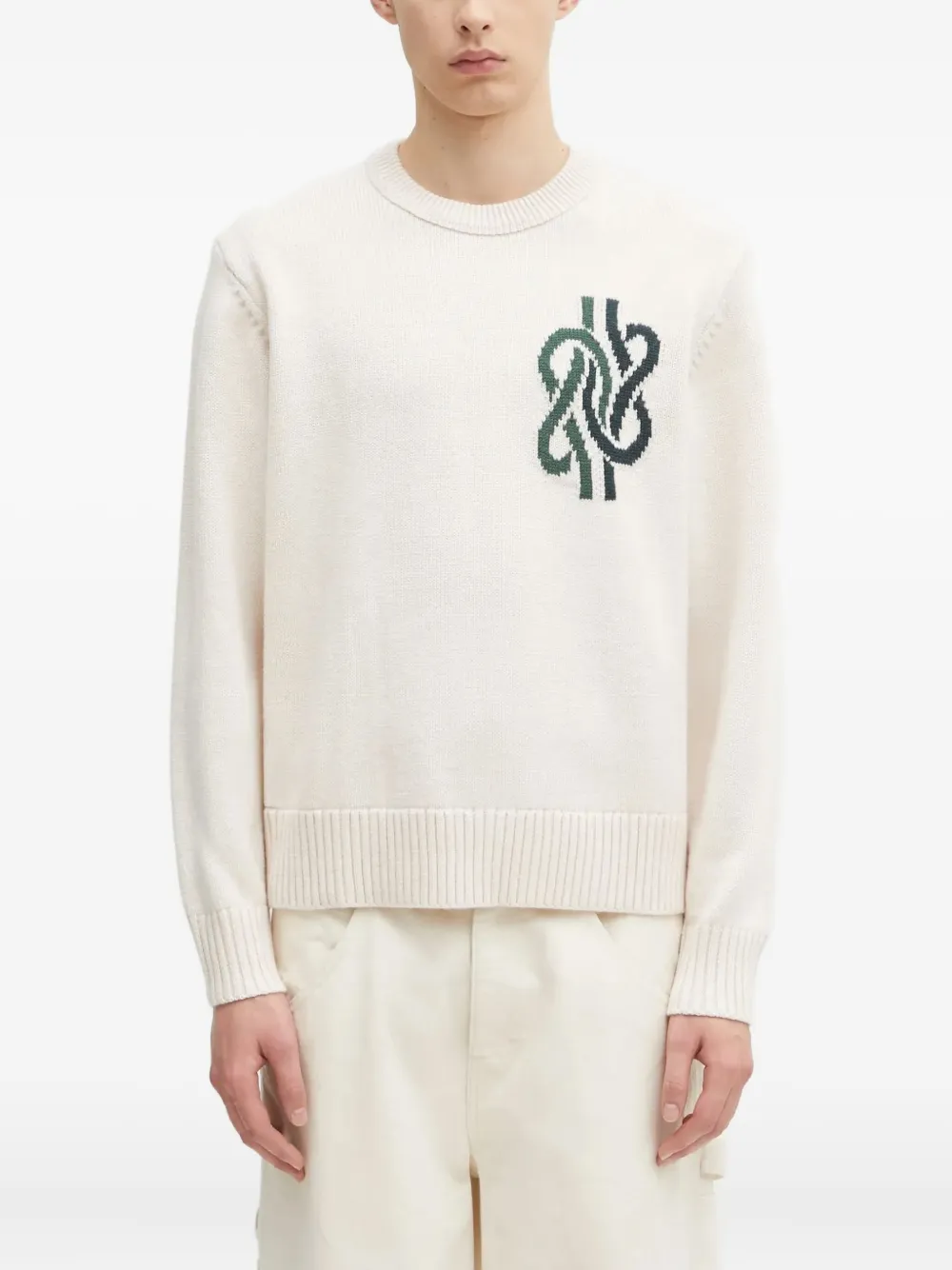 

Свитер в рубчик с графичным принтом Filling Pieces, нейтральный