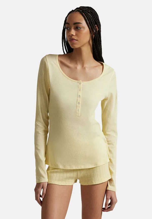 Топ с длинными рукавами из тонкой ткани Polo Ralph Lauren, T-Bird Yellow