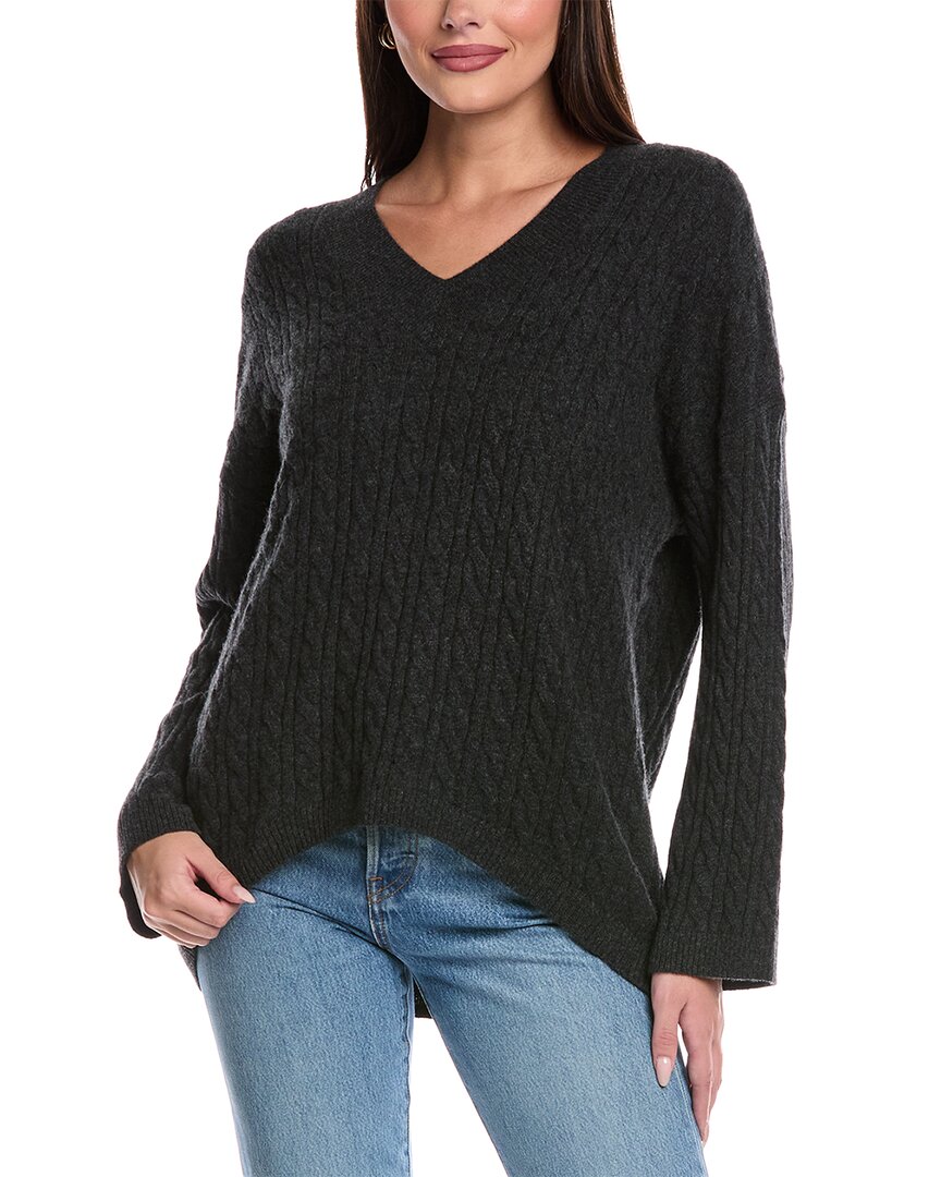 

Брод Кашемир Кейбл Джульетта Кашемировый свитер Brodie Cashmere, серый