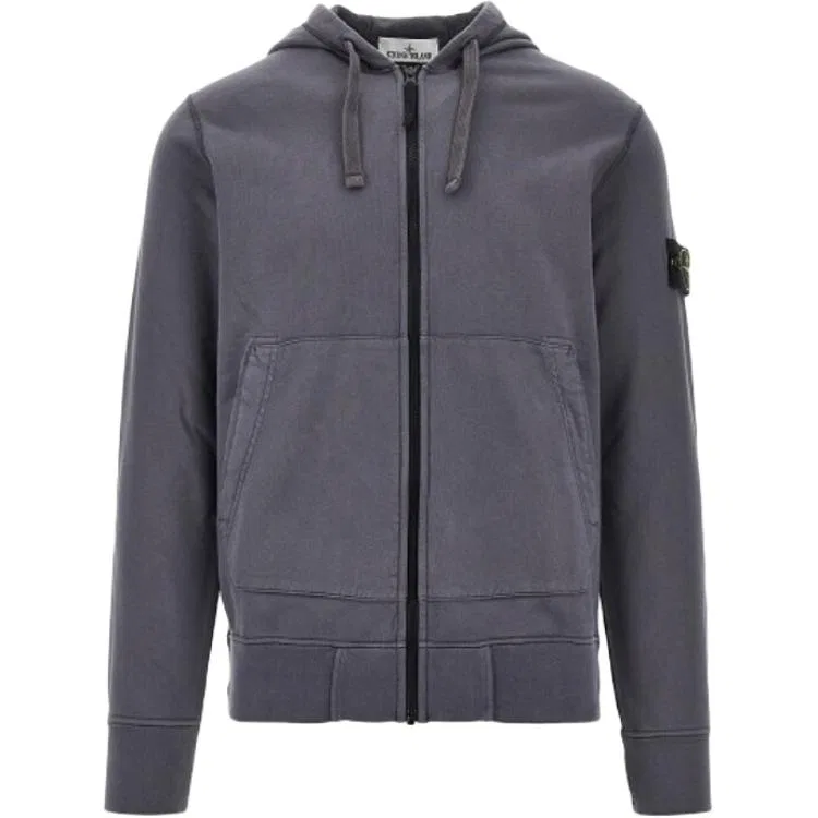 Худи на молнии Stone Island синее
