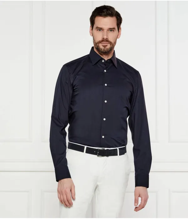 Рубашка h-hank-kent-c3-214 Slim fit Boss, синий — фото 3