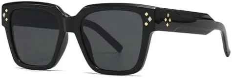 

Ретро-солнцезащитные очки для женщин, серые, в стиле панк, с заклепками, градиентные оттенки, защита от УФ-излучения UV400. Солнцезащитные очки для мужчин MTZJH, 1