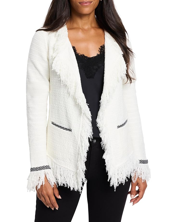 

Куртка NIC+ZOE Statement Fringe Mix Knit Jacket, цвет Classic Cream