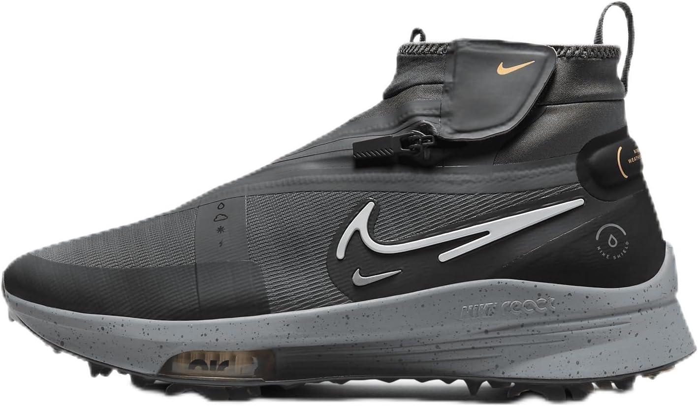 

Кроссовки для гольфа Nike Air Zoom Infinity Tour NEXT% Shield Weatherized (FD6853-001, цвет: серый железный/черный/темно-дымчатый серый), Iron Grey/Black/Dark Smoke Grey