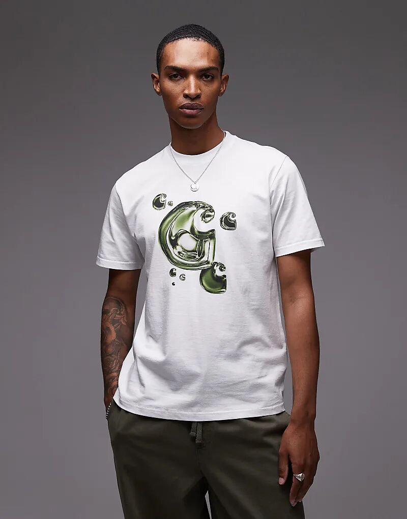 

Футболка Carhartt WIP Solar с хромированным логотипом белого цвета