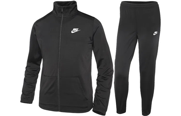 Детский спортивный костюм Nike Kids Casual Sportswear Stand Collar Moderate черный
