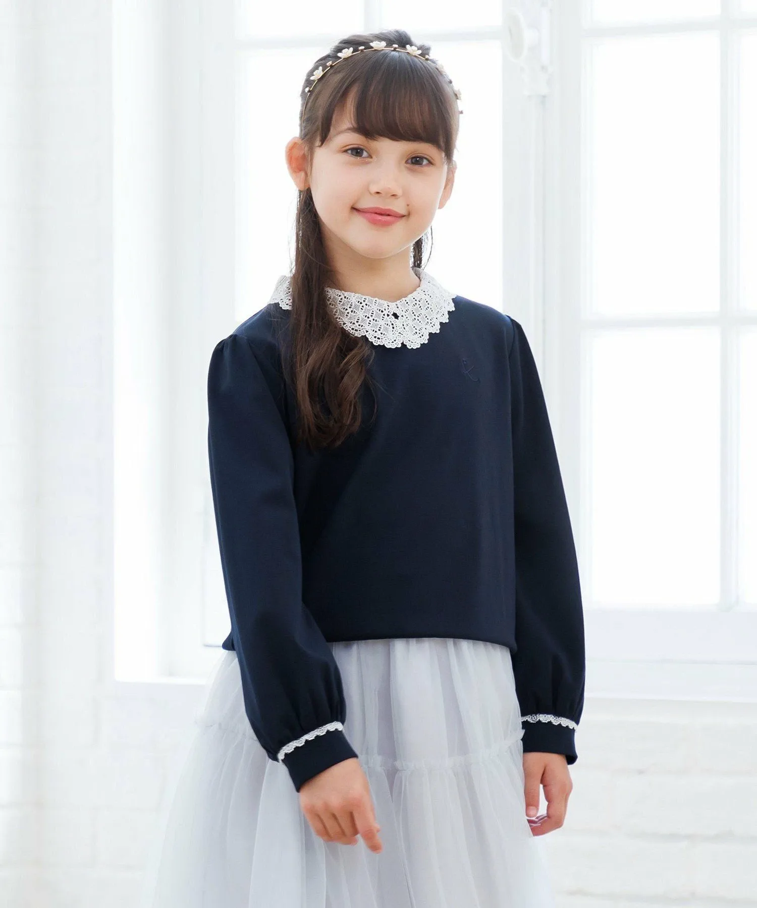 [110-140 см] Толстовка кружевного цвета Kids Suite, Navy [075]