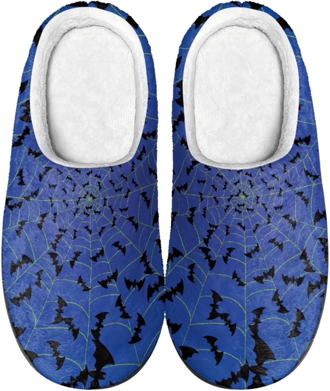 

Тапочки Howilath Halloween Winter из фланели для дома, для мужчин и женщин, легкие, удобные и с противоскользящей подошвой, синий